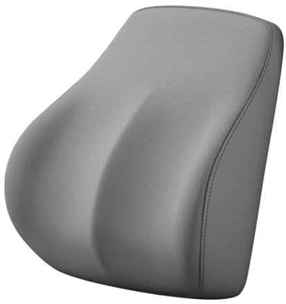 Homirty Cojín Lumbar para Coche, Cojín de Soporte Lumbar, Respaldo de Espuma Viscoelástica, Cojin de Respaldo Lumbar, Cojin Lumbar Silla Oficina, Soporte Ergonómico con Esponja Memoria (Gris)