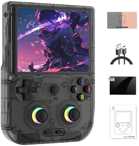 NULA RG406V Retro Handheld Spielkonsole, Android 13 Unisoc T820-Prozessor, 4-Zoll-IPS-Touchscreen, Arcade Videospielkonsolen, Unterstützt 5G WiFi Bluetooth - Keine Spiele