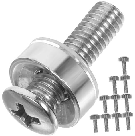 Uonlytech 50 Stück M5 Edelstahl Rackschrauben Mit Vernickelten Käfigmuttern Für Serverschrank Netzwerk Montageschrauben Zubehör