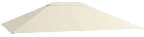 Outsunny - Lienzo de repuesto para pabellón carpa de techo de repuesto, cenador de jardín, tejido de poliéster de alta densidad, 180 g/m², anti UV, 3 x 4 m, color crema