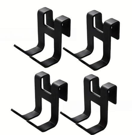 Marjoramy Edelstahl-Türhaken zum Einhängen,Türhaken,Schwarz Kleiderhaken für Tür oder Schrank,vielseitige Haken zum Einhängen-Türgarderobe mit hoher Tragkraft,stabile Türhakenleiste
