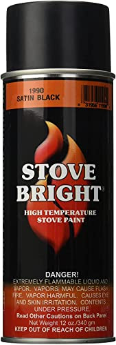 FORREST Hi-Temperature 1200 deg. Stove Bright Stove and Fireplace Paint (Satin Black)