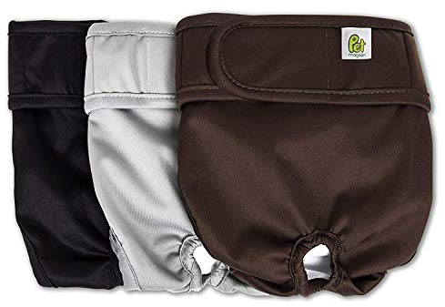 Pet Magasin Wiederverwendbare Hundewindeln [3er Packung] Hygienische Hundewindeln, hoch absorbierend, Maschinenwaschbar & Umweltfreundlich (Original, S)