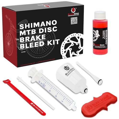 BleedZone Shimano Brake Bleed Kit with 60ml Mineral Oil - Hydraulic Brake Kit for Shimano Disc Brakes, Bike Brake Bleeder Kit, MTB Brake Bleed Kit, and Mineral Oil Brake Maintenance