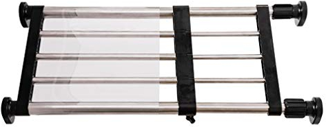Hershii Trennwände Für Kleiderschrank 40~60cm Verstellbare Schrankteiler Schrank-Spannregal Separator Schrankregal Teleskopregal Schrank aus Rostfreier Stahl für Kleiderschrank, Küche, Bad, Schwarz