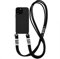 Bakicey Handykette Hülle für iPhone 14 Pro, Necklace Handyhülle Schultergurt Liquid Silikon Cover mit Kordel zum Umhängen Schutzhülle mit Stylische Lanyard Case für iPhone 14 Pro, Schwarz
