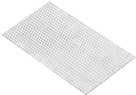 PATIKIL 8 x 4 304 Lamiera Acciaio Inossidabile Perforata, 0.12 Foro 19GA Esteso Metallo Rete Lastra Schermo Decorativo Reti per Ventilazione Griglia Fumo