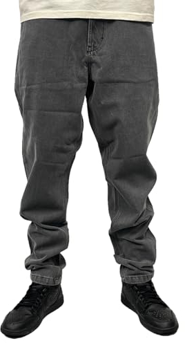 Karl Kani Herren Jeans Small Signature Tapered Five Pocket Denim Light Grey (M)