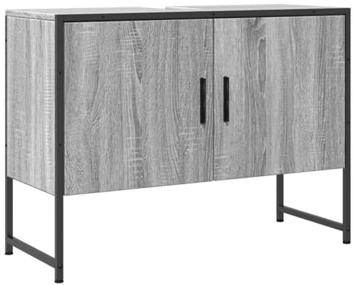 vidaXL Tvättställsskåp grå sonoma 80x33x60 cm konstruerat trä