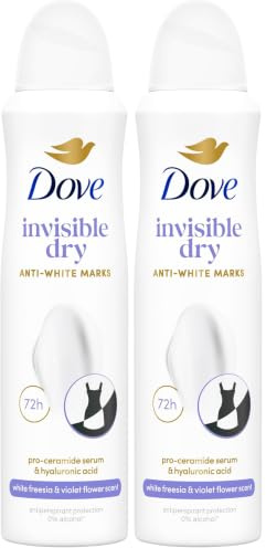 Dove Advanced Care Invisible Dry Anti-perspirant Deodorant Spray with Triple Moisturising technology aerosol for 72 hours of protection 150 ml (Pack of 2)