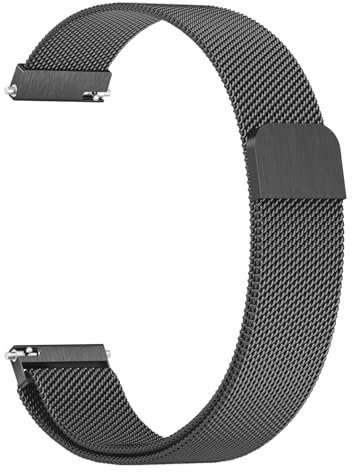 Amzpas Metall Armband für Amazfit GTR 4/GTR 3/GTR 3 Pro/2/2e,22mm Edelstahl Mesh Metall Ersatzarmbänder für Amazfit GTR 2/3/4/Stratos 3/Amazfit Balance/Amazfit Pace/Cheetah Pro(Schwarz)