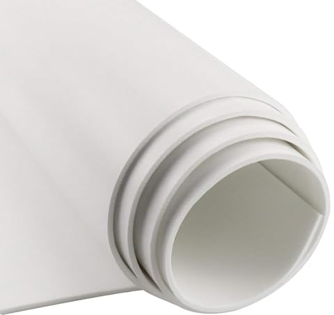 Vefhby Schaumstoff Selbstklebend,300mm(B) x3mm(D) x3m(L) Multifunktionale Schaumstoffplatte Moosgummi Selbstklebend für Schalldämmung Rutschfestigkeit DIY-Dichtungen Stoßdämpfer(Weiß)