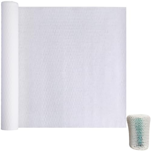 CABODYALS Papel de Embalaje de Nido de Abeja de 5 m, Papel de Embalaje Rectangular Blanco para Flores, Sustituto de Papel de Burbujas, Envoltura de Amortiguación, Mudanza para Envíos, Embalaje, Marca,