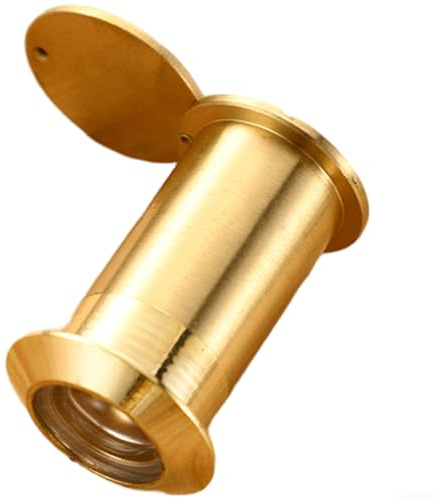 Honseadek Judas de porte en cuivre avec lentille de visualisation haute définition | Judas de porte de sécurité en laiton | Grand angle 220° anti-regard pour portes de 35 mm à 80 mm d'épaisseur (24