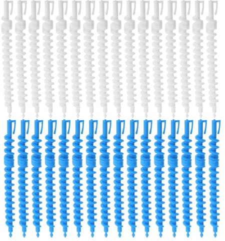 LOORGVEL Bigodini a Spirale per Chioma 14 Mm, Set da 36 Pezzi per Permanente e Arricciatura, Bigodini Termici in Plastica Protettiva per Chioma Ricci, Adatti per Uso Professionale