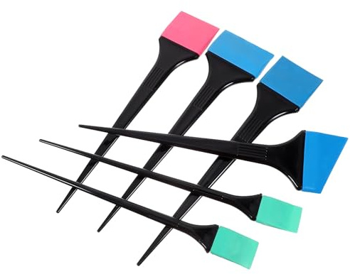 CRAFTHROU 1juego Brocha de Tinte para Cabello Silicona para Salón y Uso Doméstico Aplicación Precisa y Fácil Limpieza Color Aleatorio