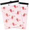 Wanxida Lot de 100 pièces Sacs d'expédition plastique Enveloppes postales Couleur, 25cm x 35cm (Pink Flamingo)