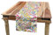 ABAKUHAUS Bunt Tischläufer, Kreis und Punkt-Frühling, Esszimmer Küche Rechteckiger Dekorativer Tischläufer, 40 x 180 cm, Pink Braun Gelb