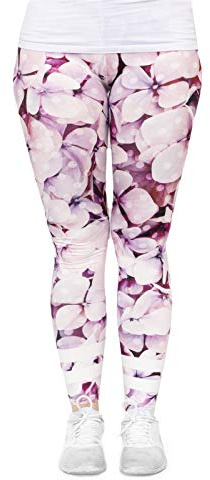 cosey - Bunte Bedruckte Blumen-Leggings (Einheitsgröße) - Design Polkadot Blüten