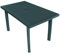 Ausla Grüner Gartentisch aus Kunststoff, mit Loch für Sonnenschirm, für Outdoor, Garten, Terrasse, Bar, Festival, Camping, 101 X 68 X 72 cm