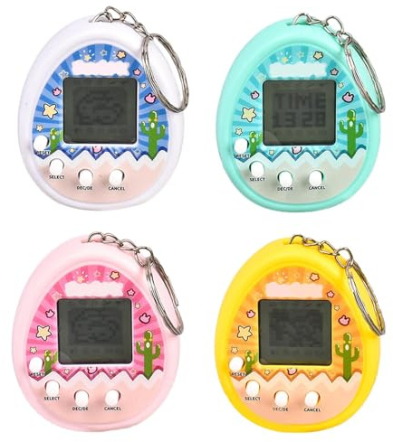 Imtrub Virtual Cyber Pet Toy 4 Console de Jeu pour Animaux de Compagnie numériques Machine pour Animaux de Poche Mini Pocket électroniques pour Animaux Cadeaux pour Enfant