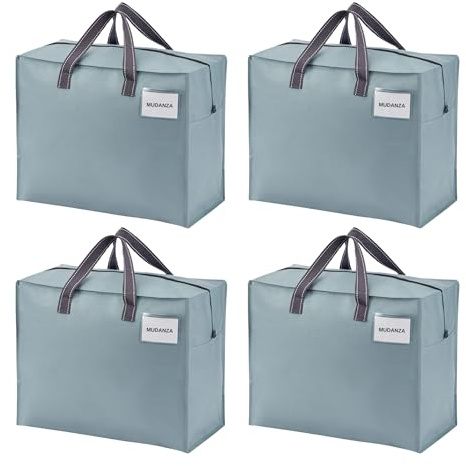 VENO 50 Litors Bolsas de Almacenamiento Pequeñas,Bolsa organizadora,bolsa de mudanza,transporte, camping, Ropa de Cama, Edredones, Almohadas, Mudanza (S Azure-Pack de 4)