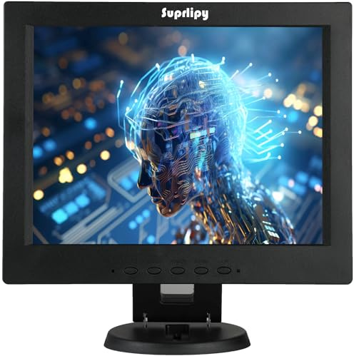 12-tums TFT LCD-säkerhetsskärm upplösning 800x600 4:3 liten HDMI-skärm med fjärrkontroll inbyggd högtalare liten bärbar skärm med USB HDMI VGA AV BNC-ingång för CCTV