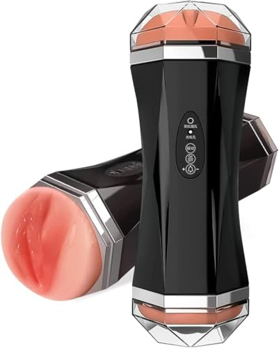 2 in 1 Realistic Pocket Pussy Automatic Male Masturbator Cup with 8 Vibration & Suction, Electric Sex Toys Pocket Pussy for Penis Stimulation,Realistic Blowjob, Male Mastuabors Toys