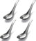 4 Stück Suppenlöffel SUS304 Edelstahl Löffel Chinesische Suppenlöffel asiatische Suppenlöffel Set von 4 Abendessen Löffel für Pho Wonton Knödel Bouillon Dessert Getreide Miso (Style A)