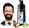 Shampoing Teinture Barbe Chatain Foncé, 3 en 1 Coloration Moustache Et Barbe Homme, Shampooing Cheveux Colorés pour Couvre Les Poils Blancs, Dure 30 Jours