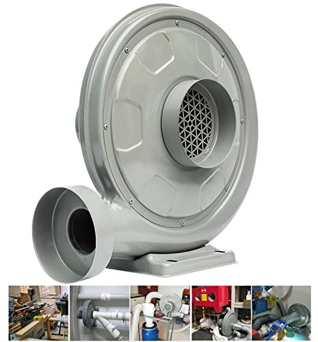 Potente aspiratore da 550 W per lavorazione del legno Incisione laser Workshop Ventola di aspirazione per estrazione di fumi di polvere, fumi, trucioli di legno (Ø50 mm)