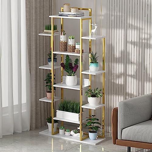 Generisch Boden-Pflanzenständer – Pflanzgefäßständer für den Außenbereich, dekorativer Blumenständer aus Schmiedeeisen, Pflanzgefäß-Aufbewahrungs-Organizer, Pflanzen-Ausstellungsregalhalter