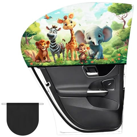 Auto Sonnenschutz Baby，2 Stück Sonnenschutz Auto Kinder mit UV Schutz Autoscheiben Sonnenschutz innen mit Hochelastisches Meshmaterial 55 * 96cm Sonnenschutz Auto