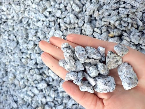 Natural Granite Decorative Gravel Chippings 8–16mm – Grey Crushed Stone – 20kg for Garden, Landscaping, Driveways & Paths