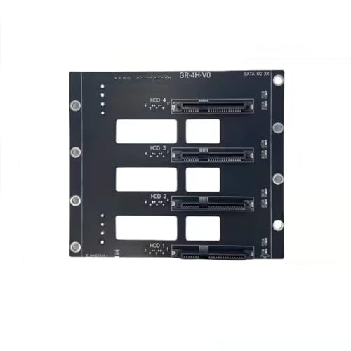 Joselin 6Gbit / S SSD HDD SATA5.1 Server-Erweiterungskarte für Festplattenlaufwerk, NAS Storage Backplane, Bis 4-Disks-Adapter 2 X 4D