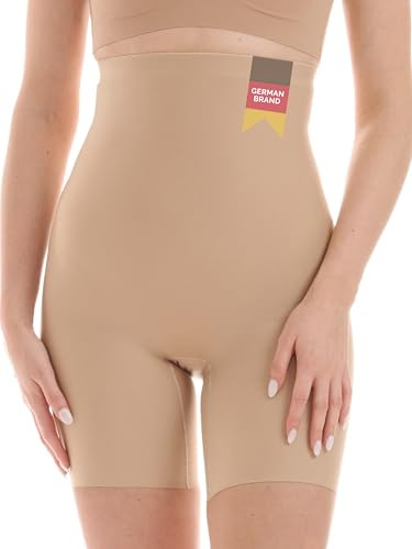 TONEST Shapewear - Intimo Snellente - Pantaloncini Modellanti - Vita Alta - Pancia Piatta Mutande - Guaina Contenitiva - Senza Cuciture - 1201-MS-FC (40, Beige)