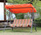 Angel Living Hollywoodschaukel Gartenschaukel 3 Sitzer mit Sonnenschutz 173x110x151cm (Terrakotta)