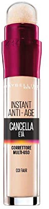 Maybelline New York Correttore Liquido Cancella Età on Bacche Digoji e Haloxyl - 3 Confezioni da 27g