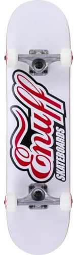 ENUFF Skateboards Classic Logo Mini Skateboard, Adults Unisex, White (White), 7.25