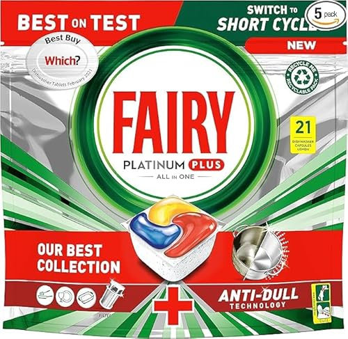 Fairy – Pastilles de lave-vaisselle Platinum Plus, citron