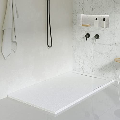 KOES - Plato de Ducha de Resina Modelo LIENA – 90x170 – Blanco RAL 9003