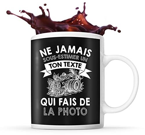 Mug photo Prénom métier âge Personnalisable | Tasse drôle pour Photographe | idée cadeau anniversaire Noël fête des Pères