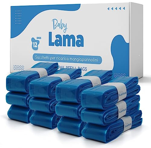 Recharges Universelles pour Poubelle à Couches – Compatibles avec Recharge Poubelle à Couche Tommee Tippee et Angelcare – Sac Poubelle Couche Antiodeur, Hygiénique et Économique (12)