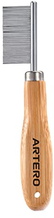 Artero Buddy Mini Tear Comb. Ideal for removing dirt and debris from accumulated in the tear area in dogs and cats (Nature Collection)