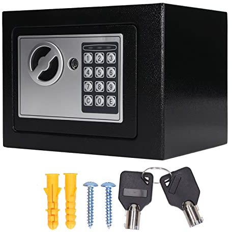 Hucha, Caja de Cerradura de Depósito de Acero Inoxidable Caja de Ahorro de Dinero Caja de Almacenamiento de Banco de Dinero de Metal Portátil Contenedores de Almacenamiento de