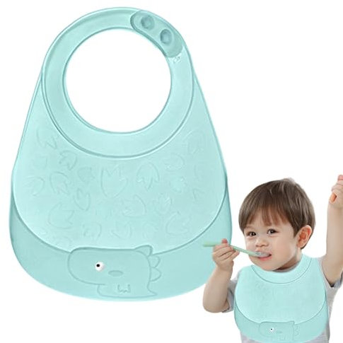 scyca Silikonlätzchen für Kleinkinder,Silikonlätzchen,Weiche Sabberlätzchen - Verstellbares Lätzchen mit großer Tasche zum Auffangen von Lebensmitteln, weiche Lätzchen für Kinder, Kinder, Lätzchen zum