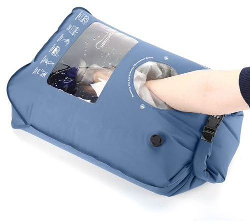 Wash Bag Portable Washing Machine for Camping Travel Laundry Washing Clothes Manual Washer Dry Bags Hand Wash for Outdoor Traveller RV Backpacking Adventures Cruise and Vacation Essentials