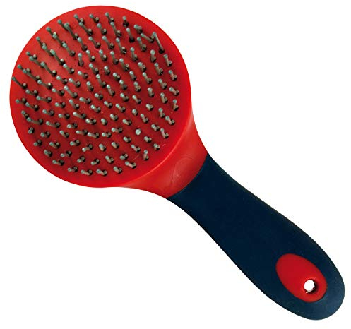 York Mähnen- und Schweifbürste Axel Mähnenürste Pferdebürste Langhaarbürste (rot-schwarz)