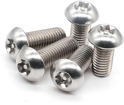 OUMIFA Viti 304 Pulsante Torx Acciaio Inossidabile Torna Testa Rotonda Six Lobo Vite a Vite Testa Tamper Bulloni a Prova di manomissione M3-M10 (Length : 50mm, Dimensione : M6(5pcs))