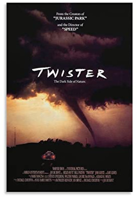 Twister - Póster de película clásica para decoración de pared, diseño de pared, póster de dormitorio, 40 x 60 cm